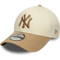 lippikset-kaareva-beige-saadettava-nauha-9forty-colour-block-new-york-yankees-mlb-new-era