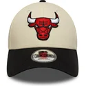 cap-kaareva-beige-adjustable-strap-9forty-colour-block-chicago-bulls-nba-new-era