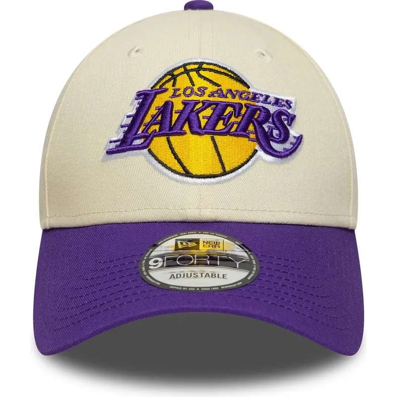 cap-kaareva-beige-adjustable-strap-9forty-colour-block-los-angeles-lakers-nba-new-era cap-kaareva-beige-adjustable-strap-9forty-colour-block-los-angeles-lakers-nba-new-era