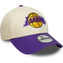 cap-kaareva-beige-adjustable-strap-9forty-colour-block-los-angeles-lakers-nba-new-era