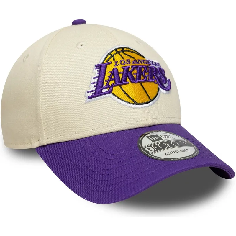 lippikset-kaareva-beige-saadettava-nauha-9forty-colour-block-los-angeles-lakers-nba-new-era
