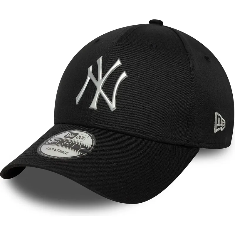 lippikset-kaareva-musta-snapback-9forty-metallic-new-york-yankees-mlb-new-era