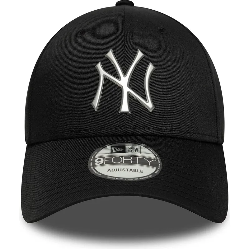 lippikset-kaareva-musta-snapback-9forty-metallic-new-york-yankees-mlb-new-era