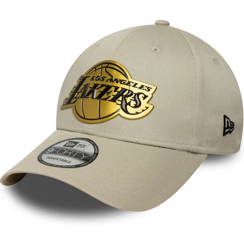 lippikset-kaareva-beige-snapback-9forty-metallic-los-angeles-lakers-nba-new-era