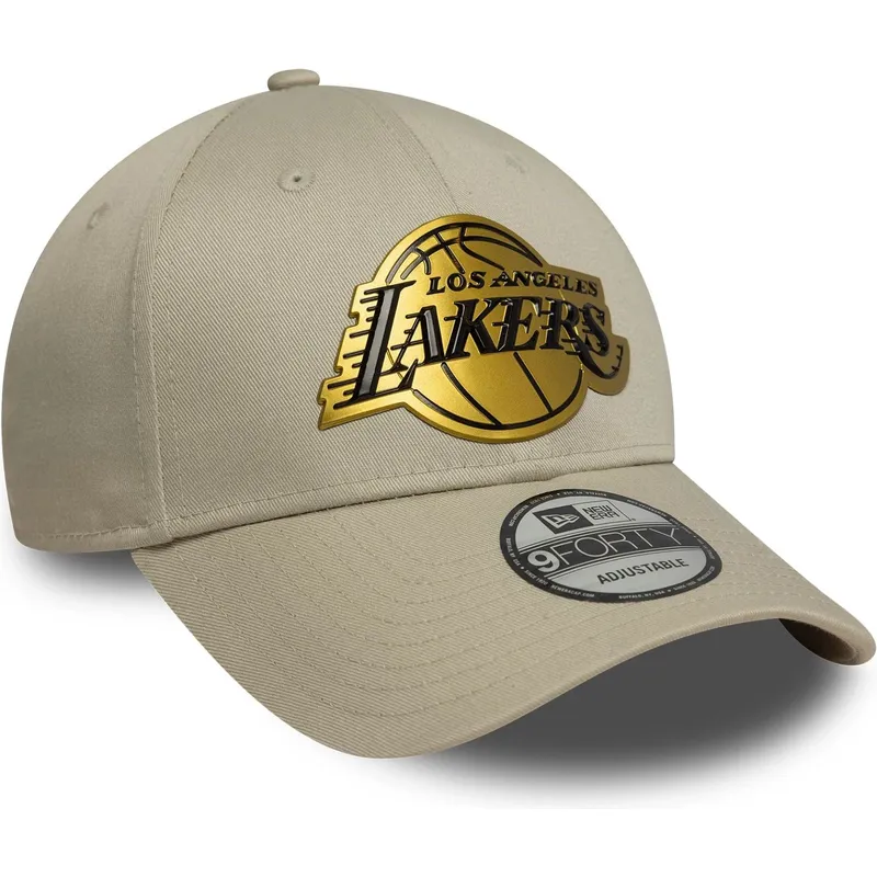 lippikset-kaareva-beige-snapback-9forty-metallic-los-angeles-lakers-nba-new-era