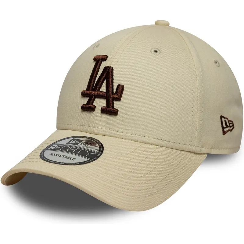 lippikset-kaareva-beige-saadettava-nauha-9forty-league-essential-los-angeles-dodgers-mlb-new-era