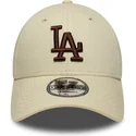 lippikset-kaareva-beige-saadettava-nauha-9forty-league-essential-los-angeles-dodgers-mlb-new-era