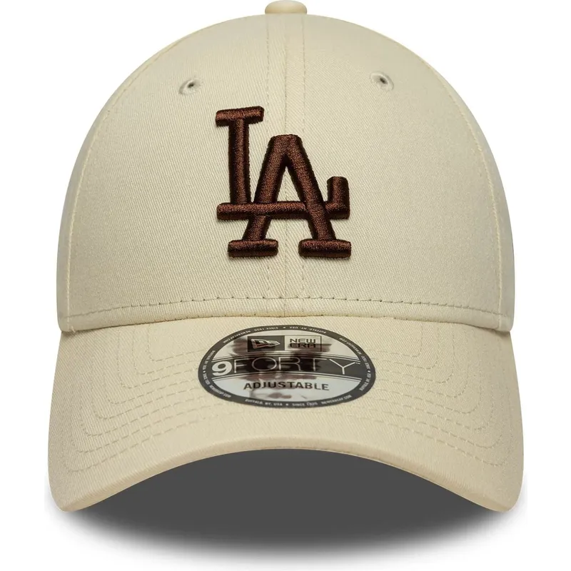 lippikset-kaareva-beige-saadettava-nauha-9forty-league-essential-los-angeles-dodgers-mlb-new-era