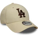 lippikset-kaareva-beige-saadettava-nauha-9forty-league-essential-los-angeles-dodgers-mlb-new-era