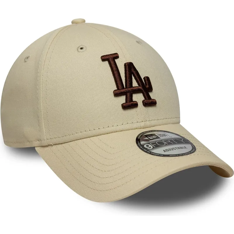 lippikset-kaareva-beige-saadettava-nauha-9forty-league-essential-los-angeles-dodgers-mlb-new-era