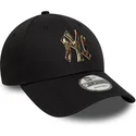 lippikset-kaareva-musta-saadettava-nauha-9forty-camo-infill-new-york-yankees-mlb-new-era