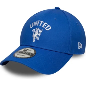 Lippikset kaareva sininen säädettävä nauha 9FORTY Seasonal Manchester United Football Club Premier League New Era