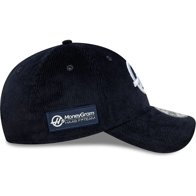 new-era-curved-brim-9forty-cord-haas-f1-team-formula-1-navy-blue-adjustable-cap