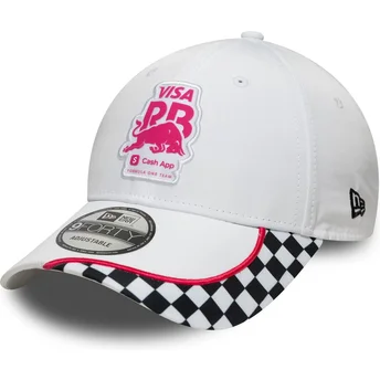 Cap kaareva white snapback 9FORTY Checkerboard Racing Bulls F1 Team Formula 1 New Era