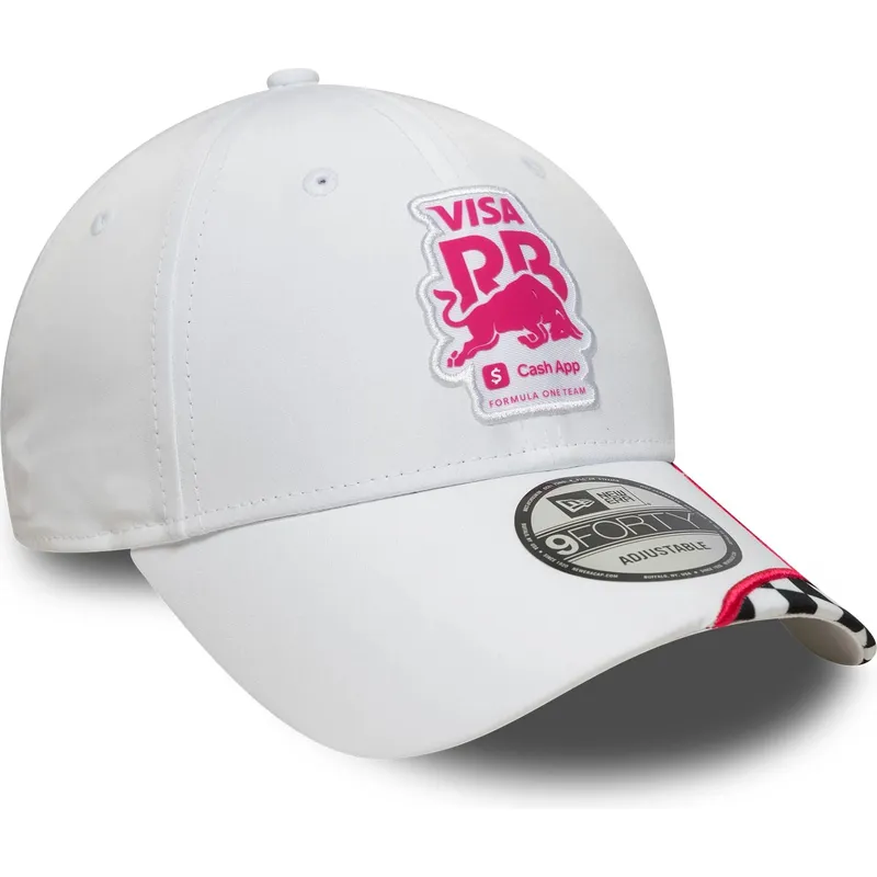 lippikset-kaareva-valkoinen-snapback-9forty-checkerboard-racing-bulls-f1-team-formula-1-new-era