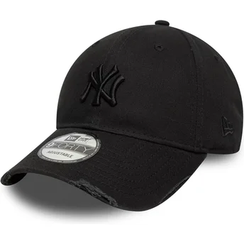 Cap kaareva black adjustable strap 9FORTY Wash Distress New York Yankees MLB New Era