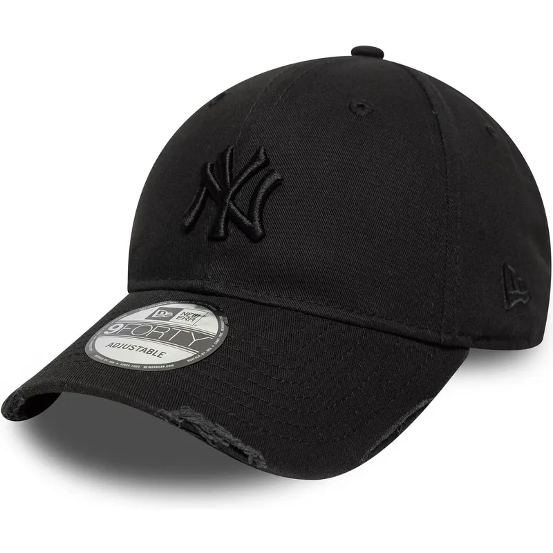 cap-kaareva-black-adjustable-strap-9forty-wash-distress-new-york-yankees-mlb-new-era cap-kaareva-black-adjustable-strap-9forty-wash-distress-new-york-yankees-mlb-new-era
