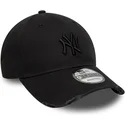 lippikset-kaareva-musta-saadettava-nauha-9forty-wash-distress-new-york-yankees-mlb-new-era