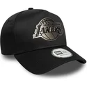 lippikset-kaareva-musta-snapback-9forty-e-frame-metallic-los-angeles-lakers-nba-new-era