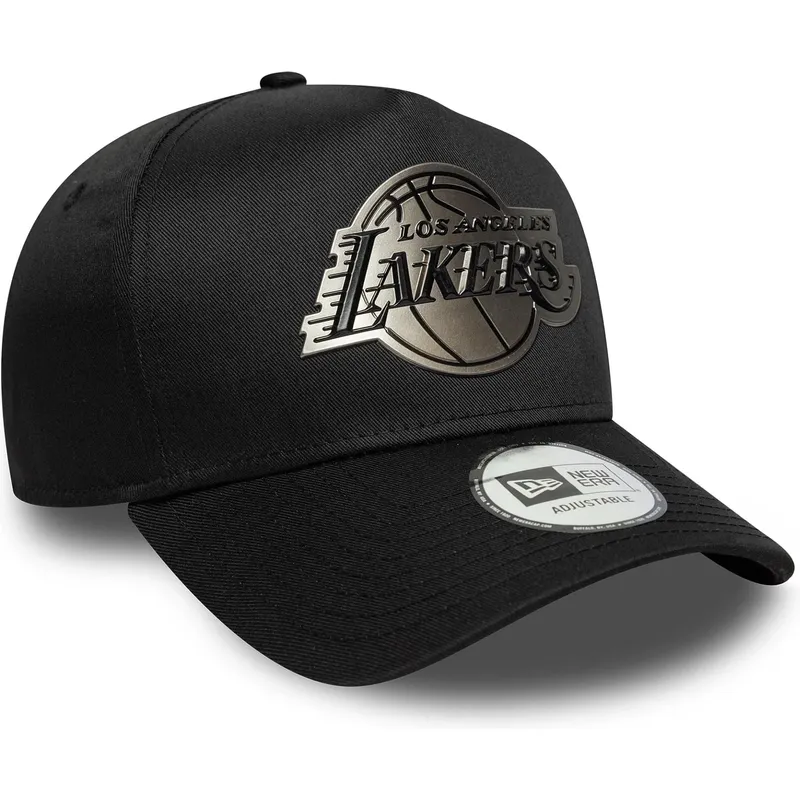 cap-kaareva-black-snapback-9forty-e-frame-metallic-los-angeles-lakers-nba-new-era
