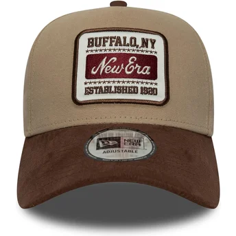 Lippikset kaareva ruskea säädettävä nauha 9FORTY E Frame Patch Suede New Era