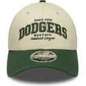 lippikset-kaareva-beige-saadettava-nauha-9forty-m-crown-wordmark-los-angeles-dodgers-mlb-new-era