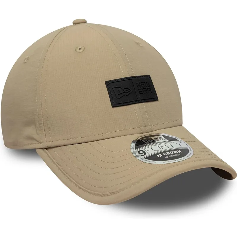 new-era-curved-brim-9forty-m-crown-sport-beige-adjustable-cap