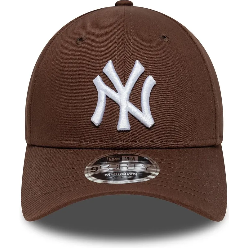 new-era-curved-brim-9forty-m-crown-new-york-yankees-mlb-brown-snapback-cap