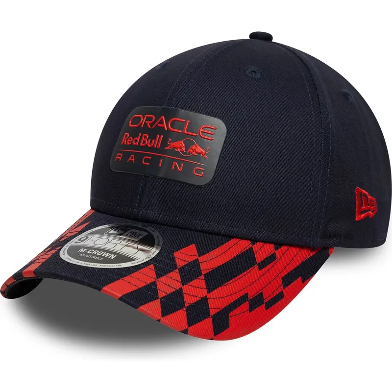 lippikset-kaareva-laivastonsininen-snapback-9forty-m-crown-visor-print-red-bull-racing-formula-1-new-era