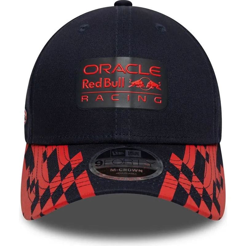lippikset-kaareva-laivastonsininen-snapback-9forty-m-crown-visor-print-red-bull-racing-formula-1-new-era