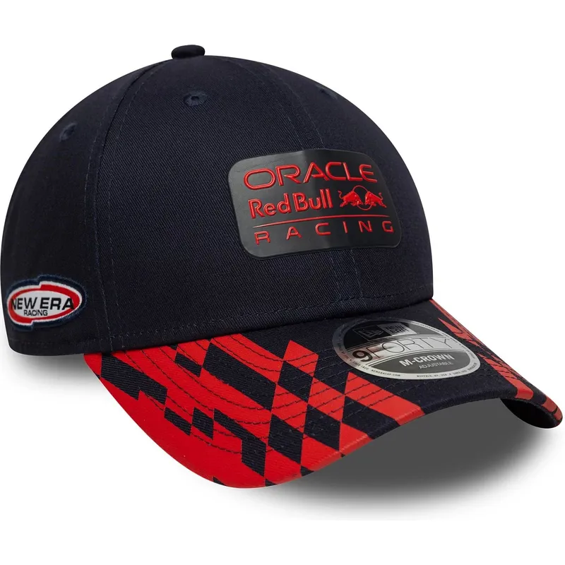 lippikset-kaareva-laivastonsininen-snapback-9forty-m-crown-visor-print-red-bull-racing-formula-1-new-era