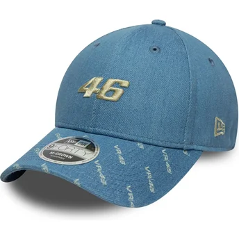 Lippikset kaareva sininen snapback 9FORTY M-Crown Denim Valentino Rossi VR46 MotoGP New Era