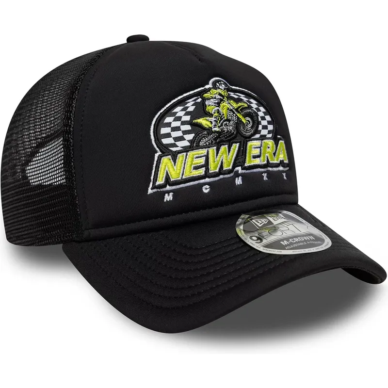 lippikset-kaareva-rekka-musta-snapback-9forty-m-crown-graphic-new-era