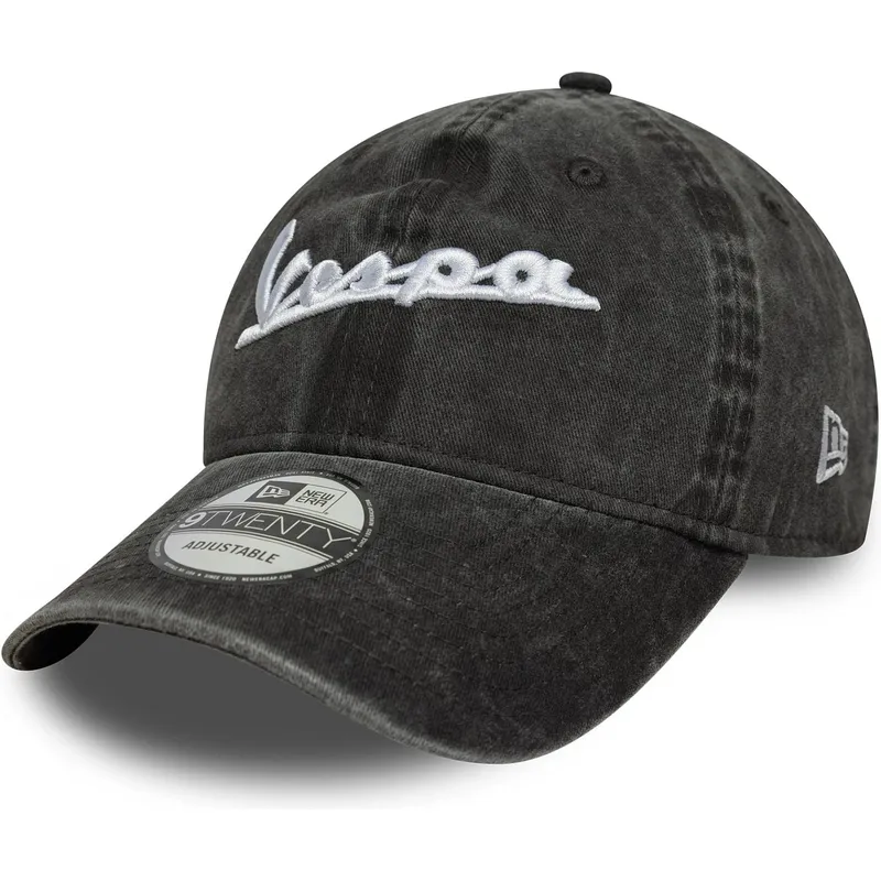 cap-kaareva-black-adjustable-strap-9twenty-washed-vespa-piaggio-new-era cap-kaareva-black-adjustable-strap-9twenty-washed-vespa-piaggio-new-era