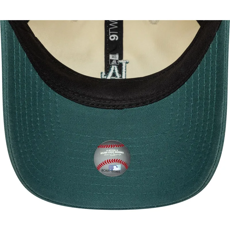 lippikset-kaareva-beige-saadettava-nauha-9twenty-mini-washed-los-angeles-dodgers-mlb-new-era