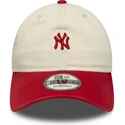 lippikset-kaareva-beige-saadettava-nauha-9twenty-mini-washed-new-york-yankees-mlb-new-era
