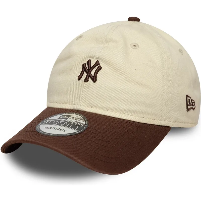 lippikset-kaareva-beige-saadettava-nauha-9twenty-mini-washed-new-york-yankees-mlb-new-era