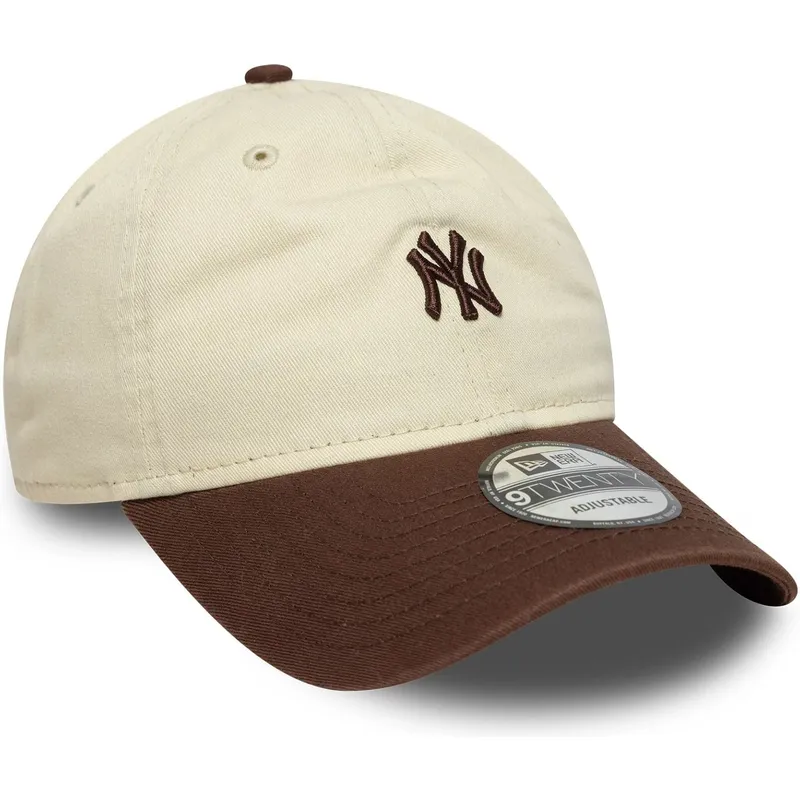 lippikset-kaareva-beige-saadettava-nauha-9twenty-mini-washed-new-york-yankees-mlb-new-era