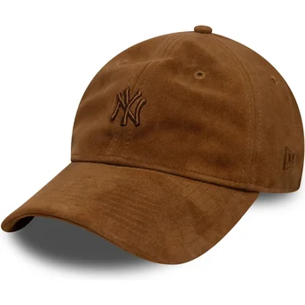 Lippikset kaareva ruskea säädettävä nauha 9TWENTY Suede New York Yankees MLB New Era