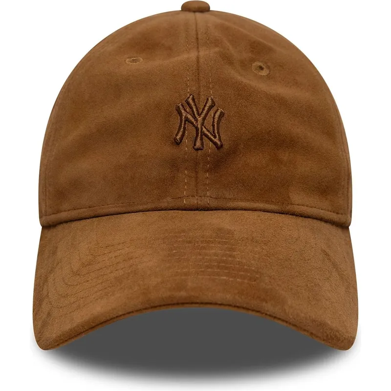 lippikset-kaareva-ruskea-saadettava-nauha-9twenty-suede-new-york-yankees-mlb-new-era