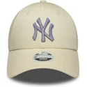cap-kaareva-beige-adjustable-strap-9forty-metallic-new-york-yankees-mlb-new-era