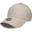 lippikset-kaareva-vaaleanpunainen-saadettava-nauha-9forty-metallic-new-york-yankees-mlb-new-era