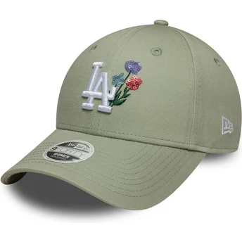 Cap kaareva green adjustable strap claro 9FORTY Floral Icon Los Angeles Dodgers MLB New Era