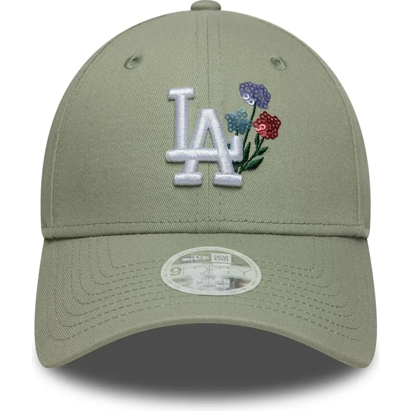 lippikset-kaareva-vihrea-saadettava-nauha-9forty-floral-icon-los-angeles-dodgers-mlb-new-era