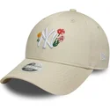 lippikset-kaareva-beige-saadettava-nauha-9forty-floral-icon-new-york-yankees-mlb-new-era