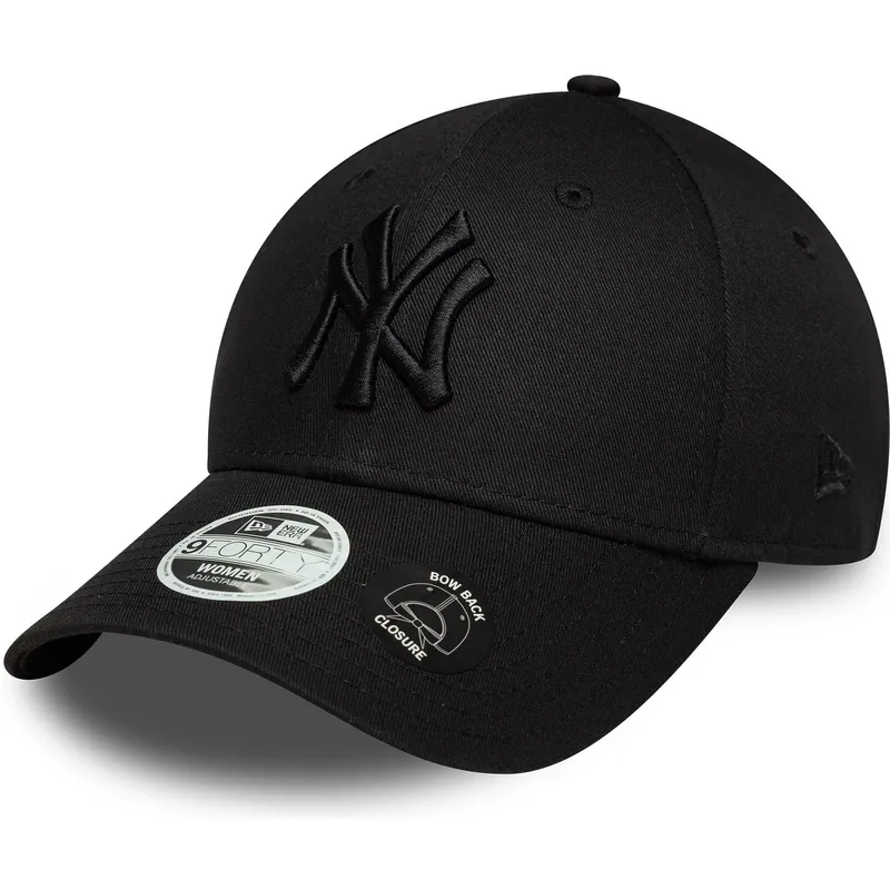 cap-kaareva-black-adjustable-strap-9forty-bow-back-new-york-yankees-mlb-new-era cap-kaareva-black-adjustable-strap-9forty-bow-back-new-york-yankees-mlb-new-era