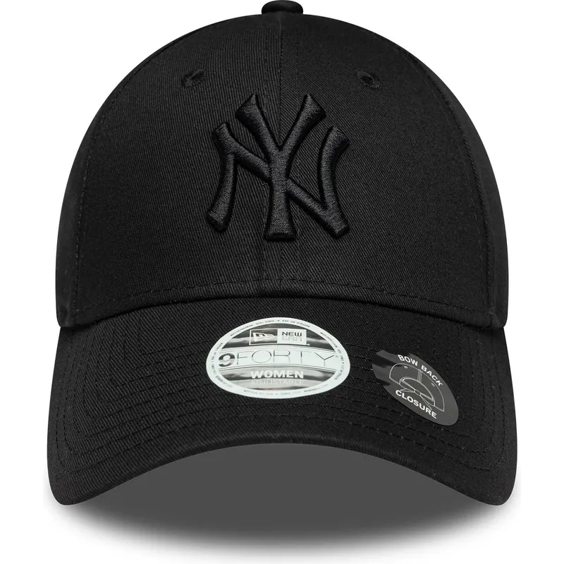 cap-kaareva-black-adjustable-strap-9forty-bow-back-new-york-yankees-mlb-new-era cap-kaareva-black-adjustable-strap-9forty-bow-back-new-york-yankees-mlb-new-era