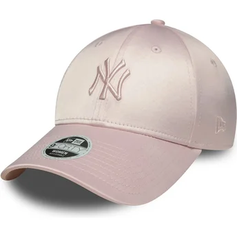 Cap kaareva pink adjustable strap 9FORTY Satin New York Yankees MLB New Era