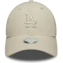 cap-kaareva-beige-adjustable-strap-9forty-m-crown-pastel-cord-los-angeles-dodgers-mlb-new-era