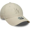 cap-kaareva-beige-adjustable-strap-9forty-m-crown-pastel-cord-los-angeles-dodgers-mlb-new-era